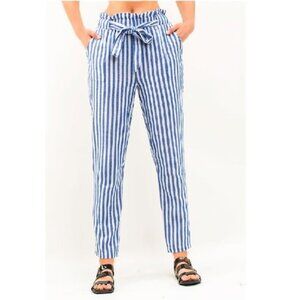 Blue Spice Cotton Striped Pants
